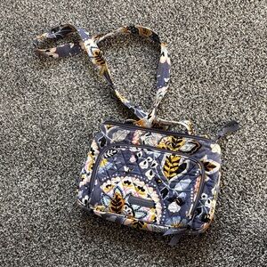 Vera Bradley Blue and Yellow Patterned Crossbody Bag.  Good condition!!